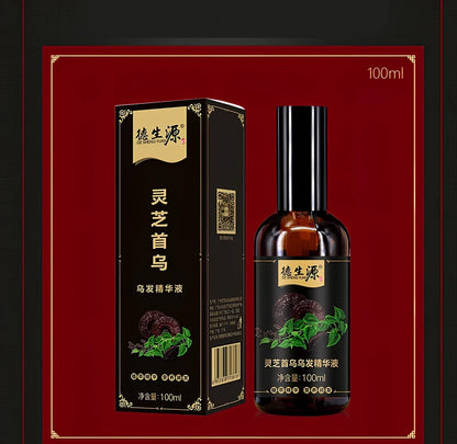 Polygonum multiflorum herbal shampoo bottle with seven botanical extracts for hair moisture and shine