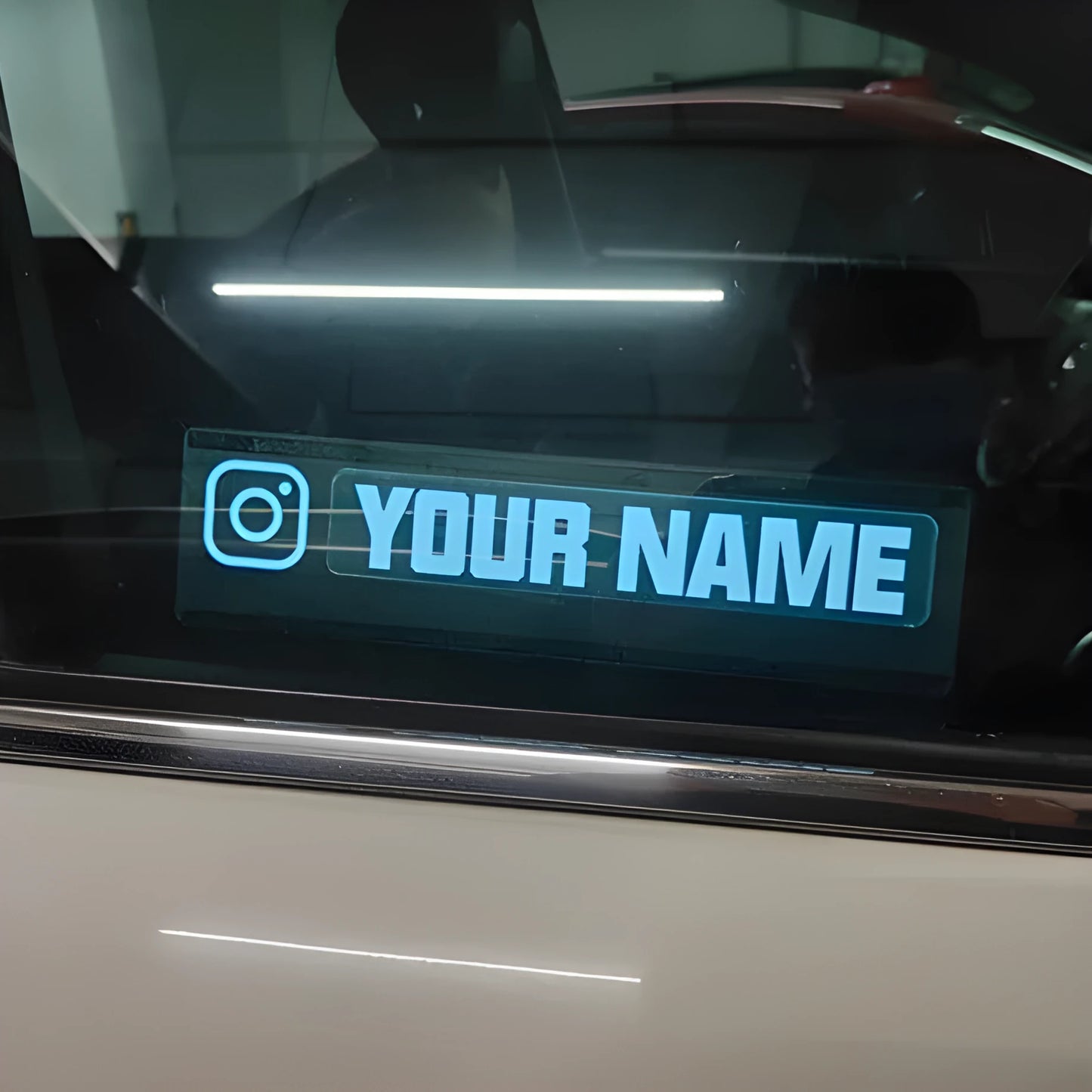 Slim 0.5mm thick white electroluminescent illumination sticker kit with driver and cable.