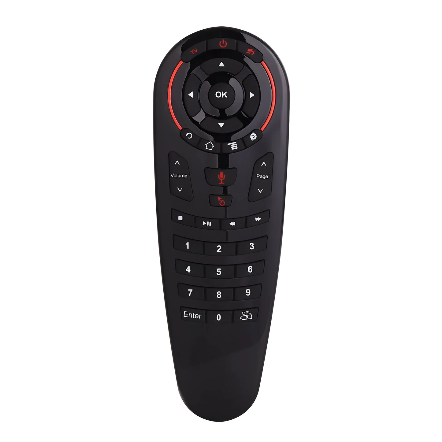 G30 AIR MOUSE wireless keyboard remote control with nano receiver on a dark surface.