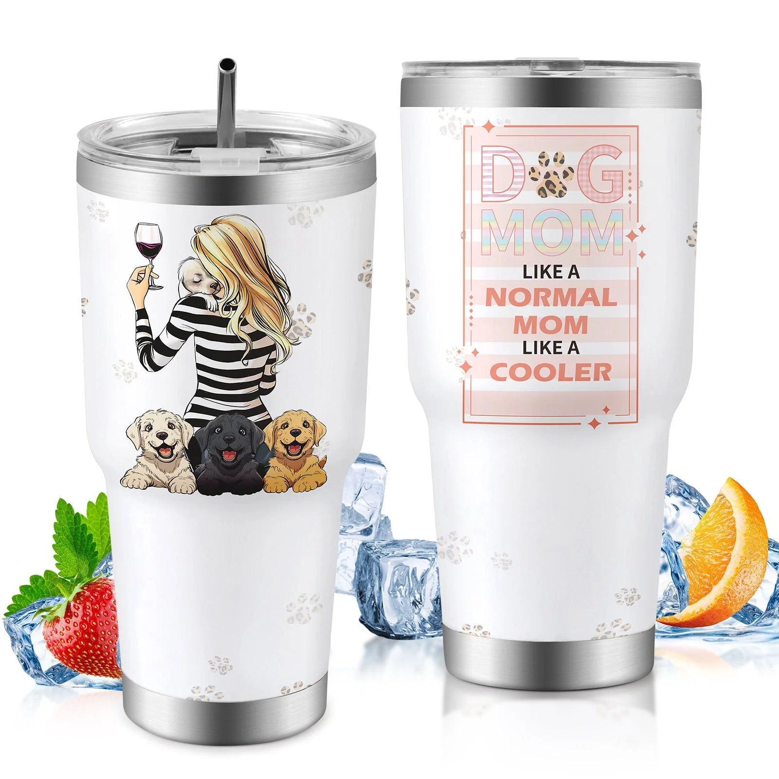 30oz insulated travel mug for car, keeps drinks hot or cold, spill-proof lid
