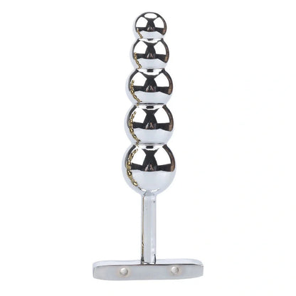 Gold metal anal beads toy size A 141mm length 33mm diameter for adult use