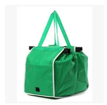 Eco-Friendly Foldaway Reusable Shopping Bag in Green - Durable, Mould-Resistant Cloth Tote with Generous 40-Pound Capacity