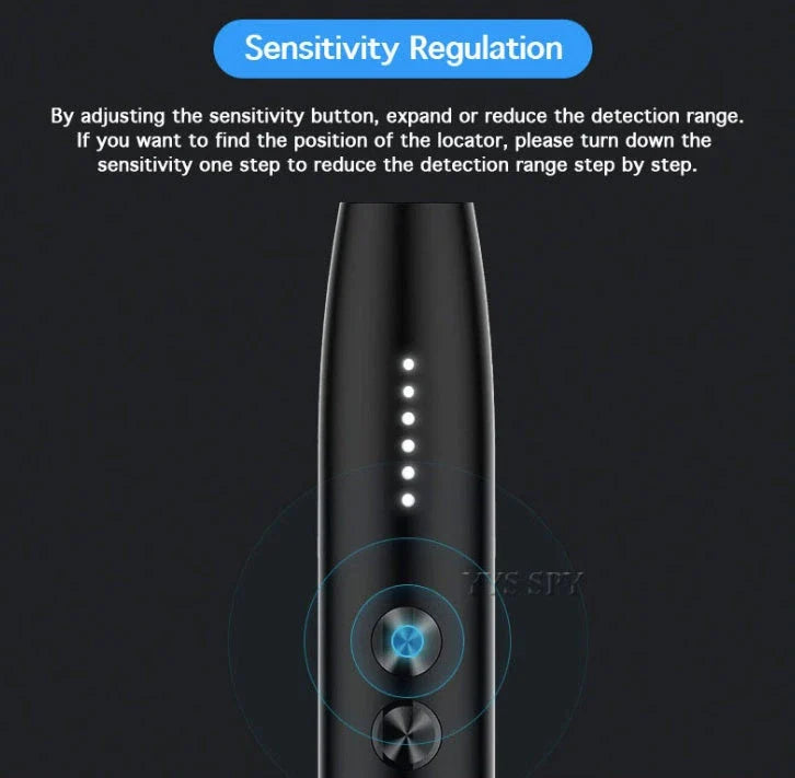 Versatile anti-spy detector pen with wireless scanning capabilities, designed to protect against hidden cameras, bugs, and tracking devices