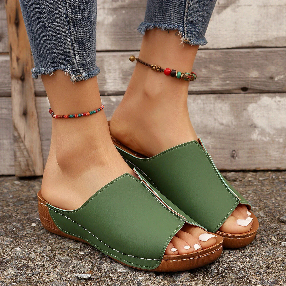 Stylish summer wedge sandals for women in various colors and sizes