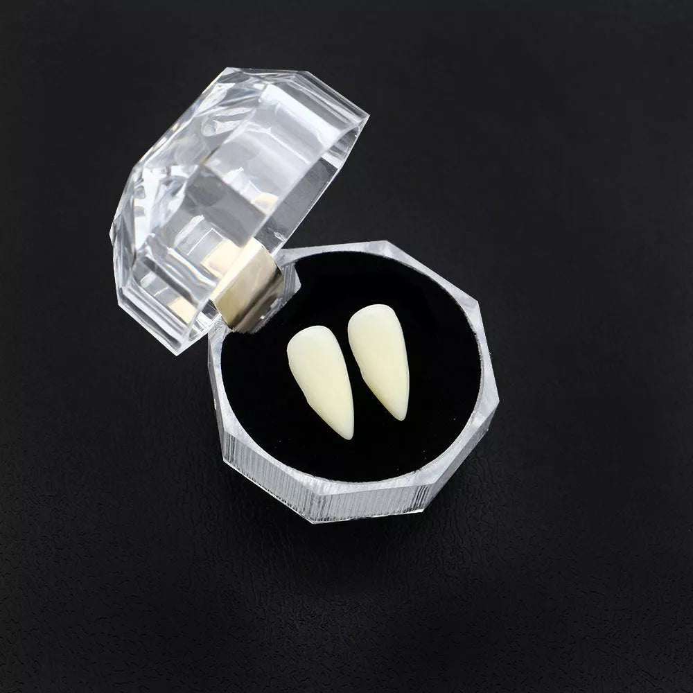 Adjustable Halloween Vampire Zombie Dentures for a spooky custom fit