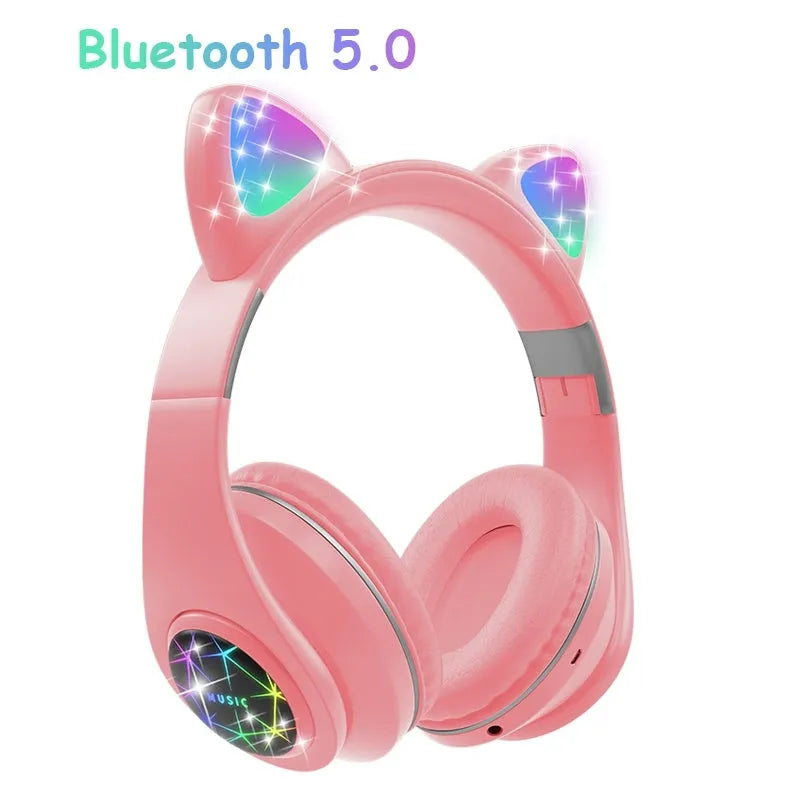 Cat ear design wireless Bluetooth sports headset in multiple colours with 10m range