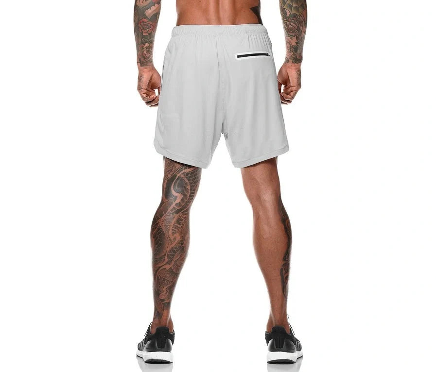 Premium compression shorts with pockets for men, perfect for gym and casual wear
