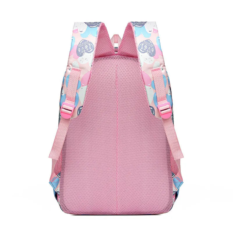 Blue student backpack with air pillow shoulder straps and Oxford cloth exterior