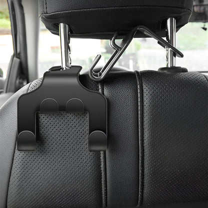 Car multifunction hook and phone holder made from black ABS plastic