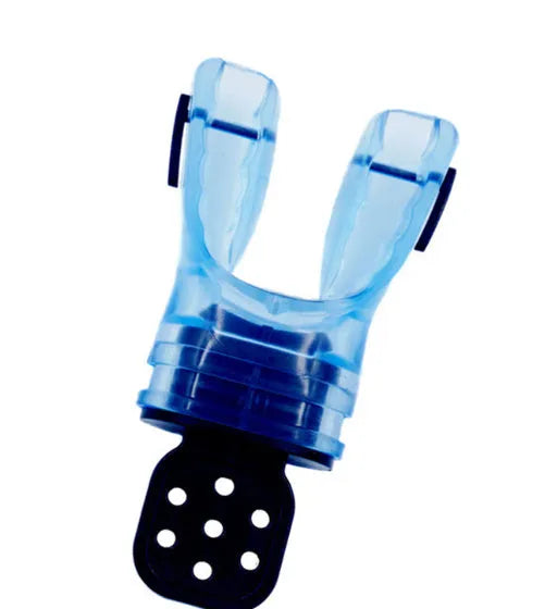 Plastic free edible silicone diving mouthpiece in 110mm length showing colour options