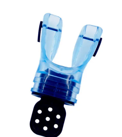 Plastic free edible silicone diving mouthpiece in 110mm length showing colour options