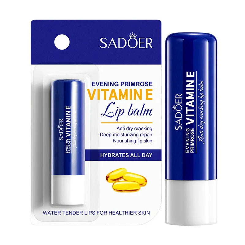 Anti-chapped lip moisturising lipstick tube with multiple formula variant labels