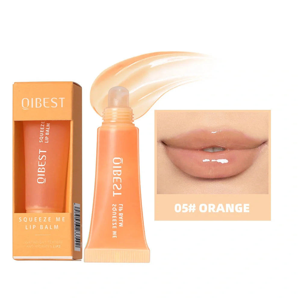 Water coagulation lip balm stick showing 7cm length and 1.5cm diameter with twist-up mechanism