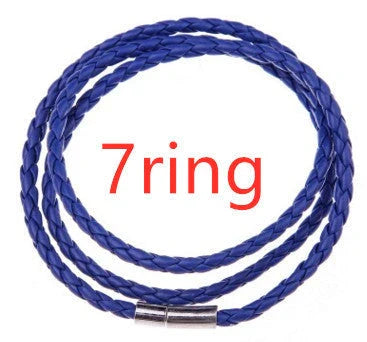 A personalized leather bracelet with engraved beads, a thoughtful gift for men