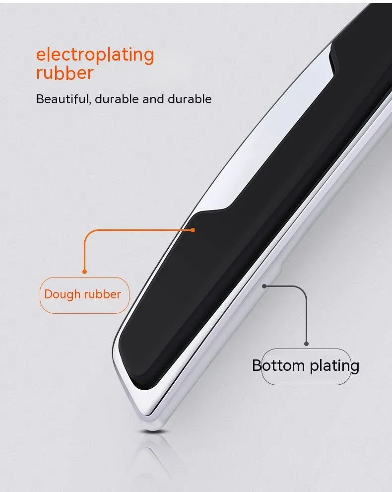 Four black plastic silicone car door edge bumper strips for vehicle protection.