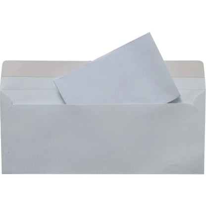 Blue confidential security envelope with self-adhesive closure, 105mm by 240mm size