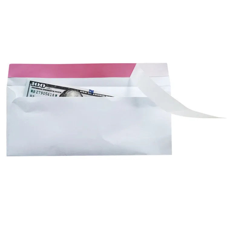 Blue confidential security envelope with self-adhesive closure, 105mm by 240mm size