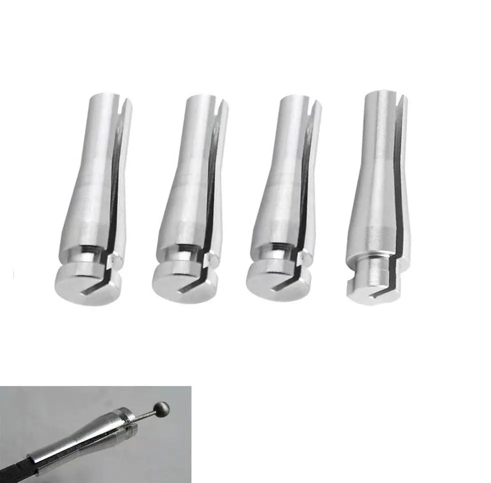 Four silver aluminium auto parts for Ford F150 F250 F350 cab rear latch repair kit.