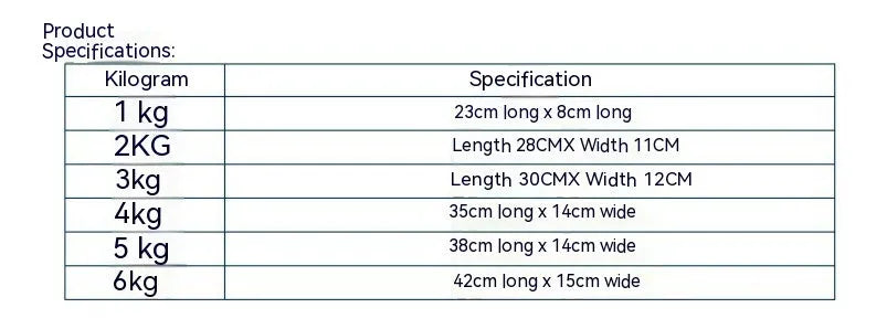Pair of Oxford cloth legging sandbags for athletic resistance training in weights from 1kg to 6kg.