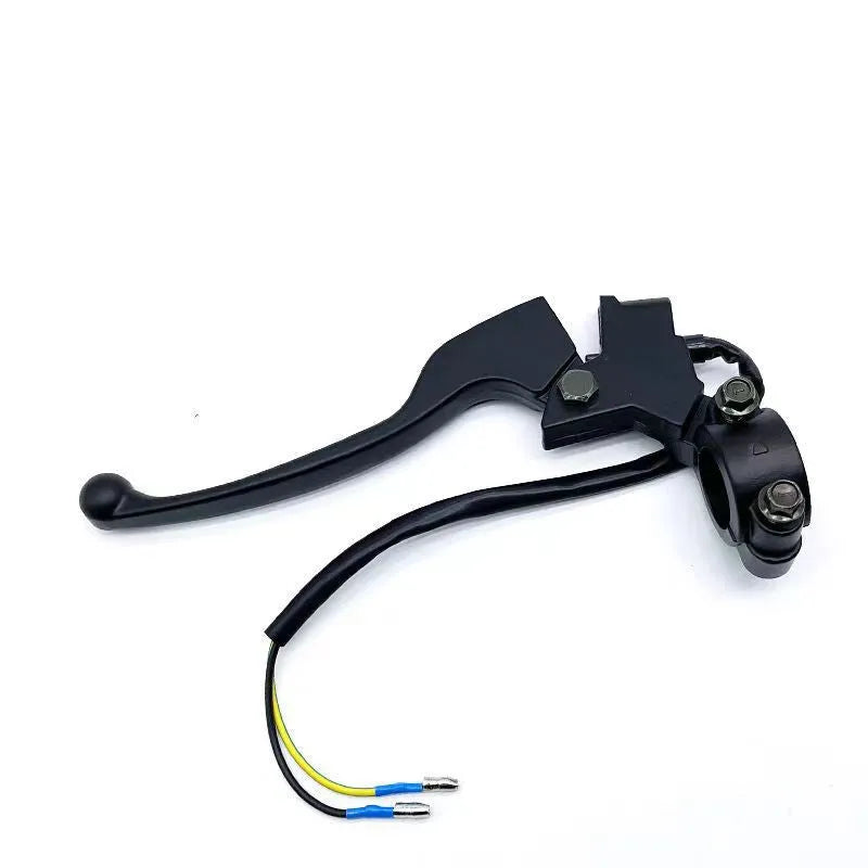 Aluminium alloy brake handle assembly with 22mm thick grip and electrical wiring