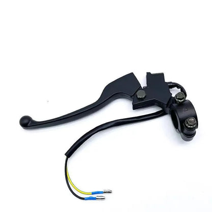 Aluminium alloy brake handle assembly with 22mm thick grip and electrical wiring