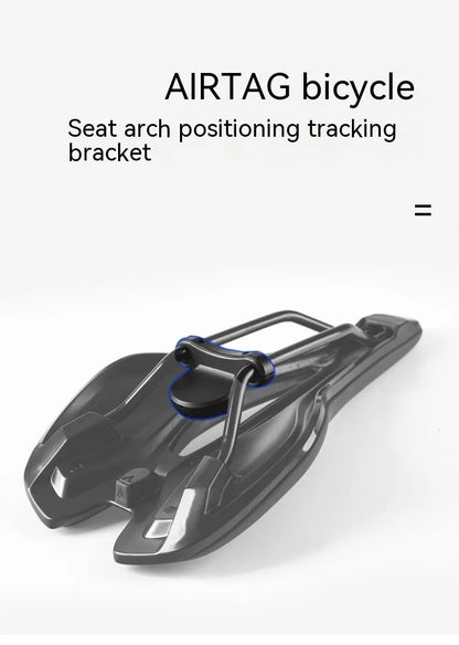 Black bicycle GPS tracker mounting bracket with anti-theft bolts for seat post installation