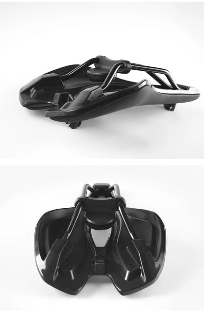 Black bicycle GPS tracker mounting bracket with anti-theft bolts for seat post installation