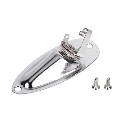 Electric guitar ST boat socket output jack in black or silver alloy construction