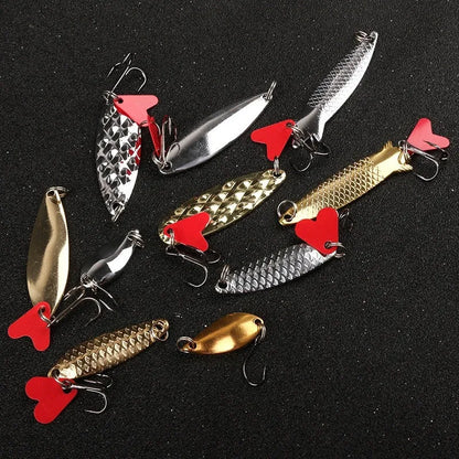 Metal pineapple sequin box fishing lure accessories in gold and silver for fly tying