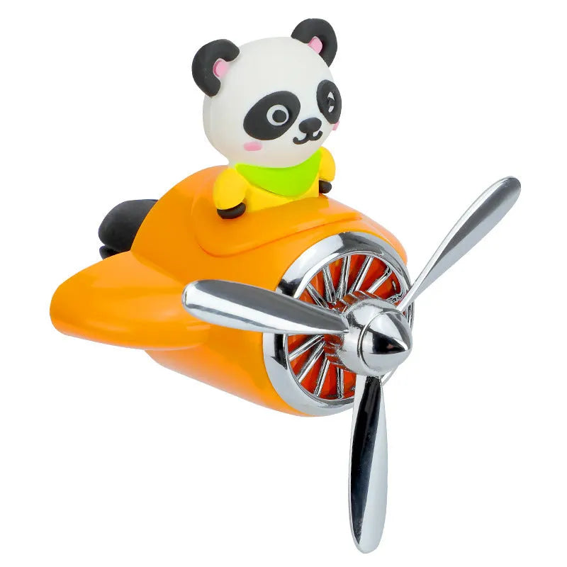 Cartoon airplane-shaped plastic car vent aromatherapy diffuser with fragrant slices for R3 vents