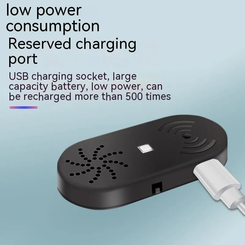 Black ABS car door open reminder alarm with infrared sensor and USB connection