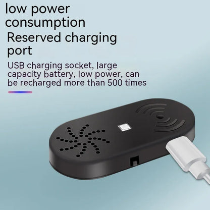 Black ABS car door open reminder alarm with infrared sensor and USB connection