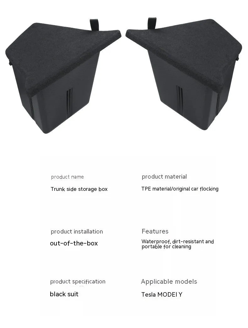 TPE protective cover for Tesla Model Y trunk side storage box