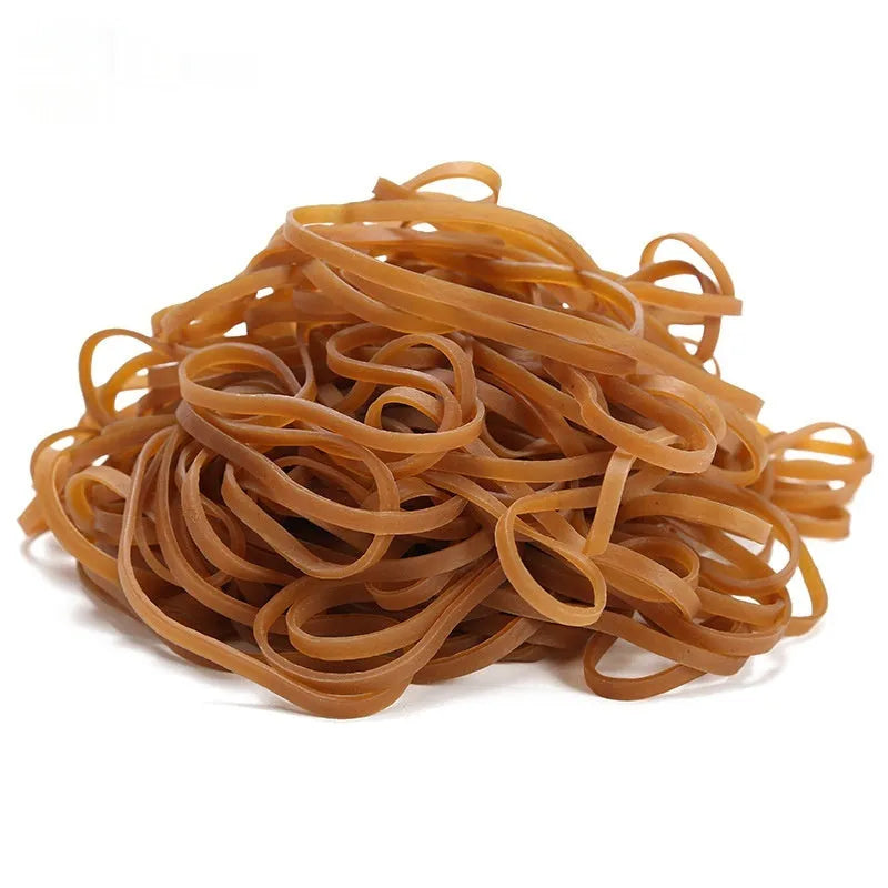500g bag of natural colour round rubber bands made from natural rubber latex