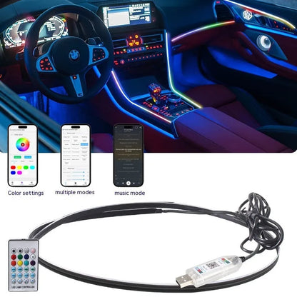 110cm long flexible LED car interior ambient lighting strip with remote control