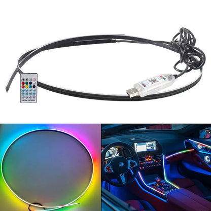 110cm long flexible LED car interior ambient lighting strip with remote control