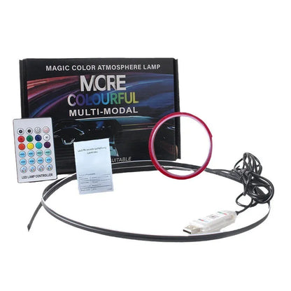 110cm long flexible LED car interior ambient lighting strip with remote control