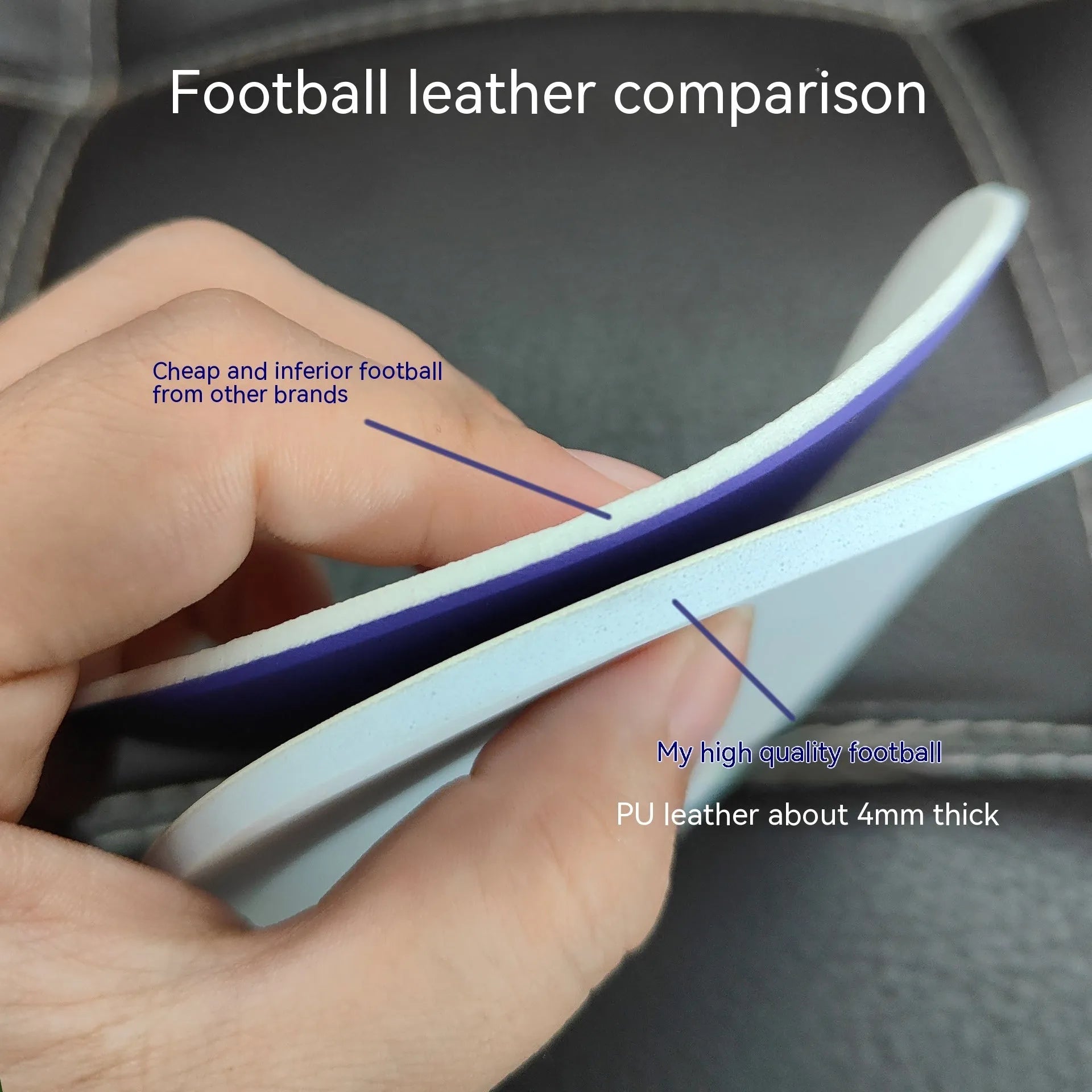 Fluorescent green size 5 football with seamless thermal adhesive panel construction
