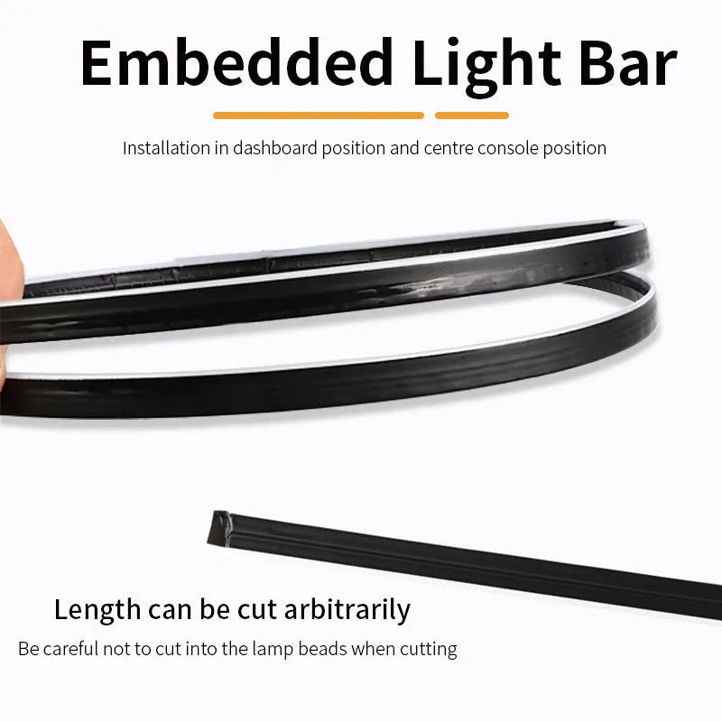 110cm car central control ambience light with aluminium housing and remote control