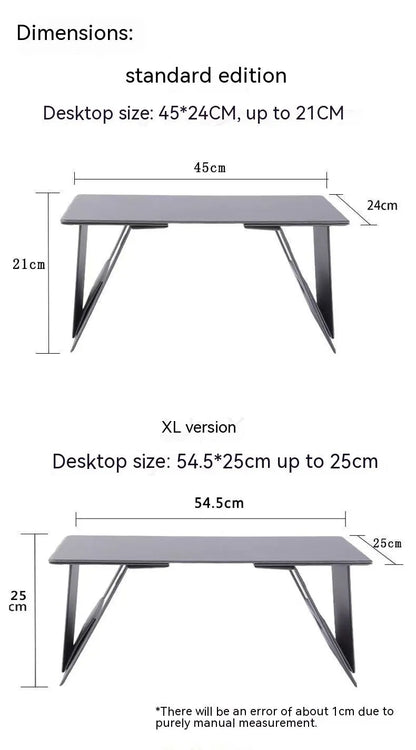 Foldable wooden laptop tablet stand with storage, standard 44 x 24cm or plus size 54.5 x 25cm.