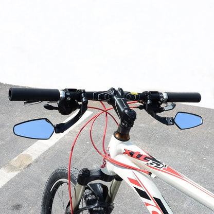 Black rotatable bicycle rearview mirror for mountain and road bike safety
