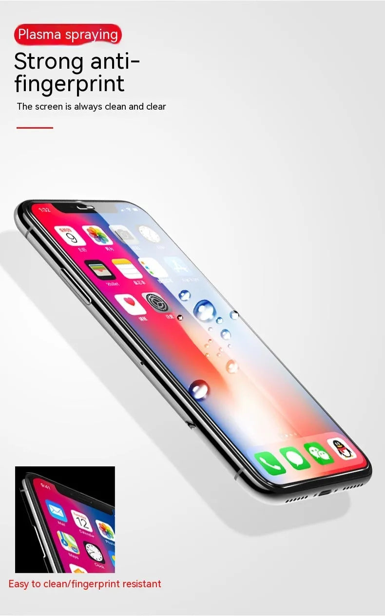 HD tempered glass screen protector for Samsung mobile phone showing full-screen coverage.