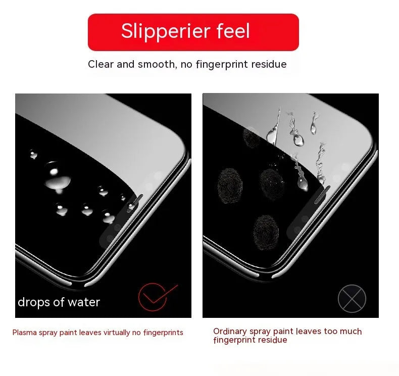 HD tempered glass screen protector for Samsung mobile phone showing full-screen coverage.