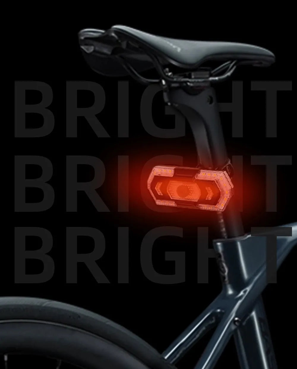 Black wireless remote control car taillight with USB charging port.