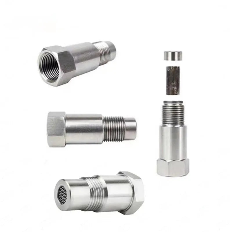 304 stainless steel oxygen sensor connector adapter with three-way catalyst design