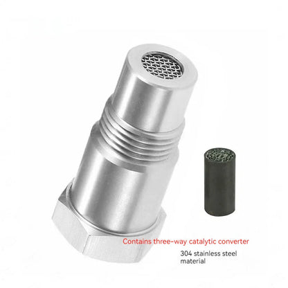 304 stainless steel oxygen sensor connector adapter with three-way catalyst design