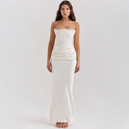 Elegant backless party dress in various colors and sizes, featuring a sleek and slender silhouette for the discerning UK fashionista