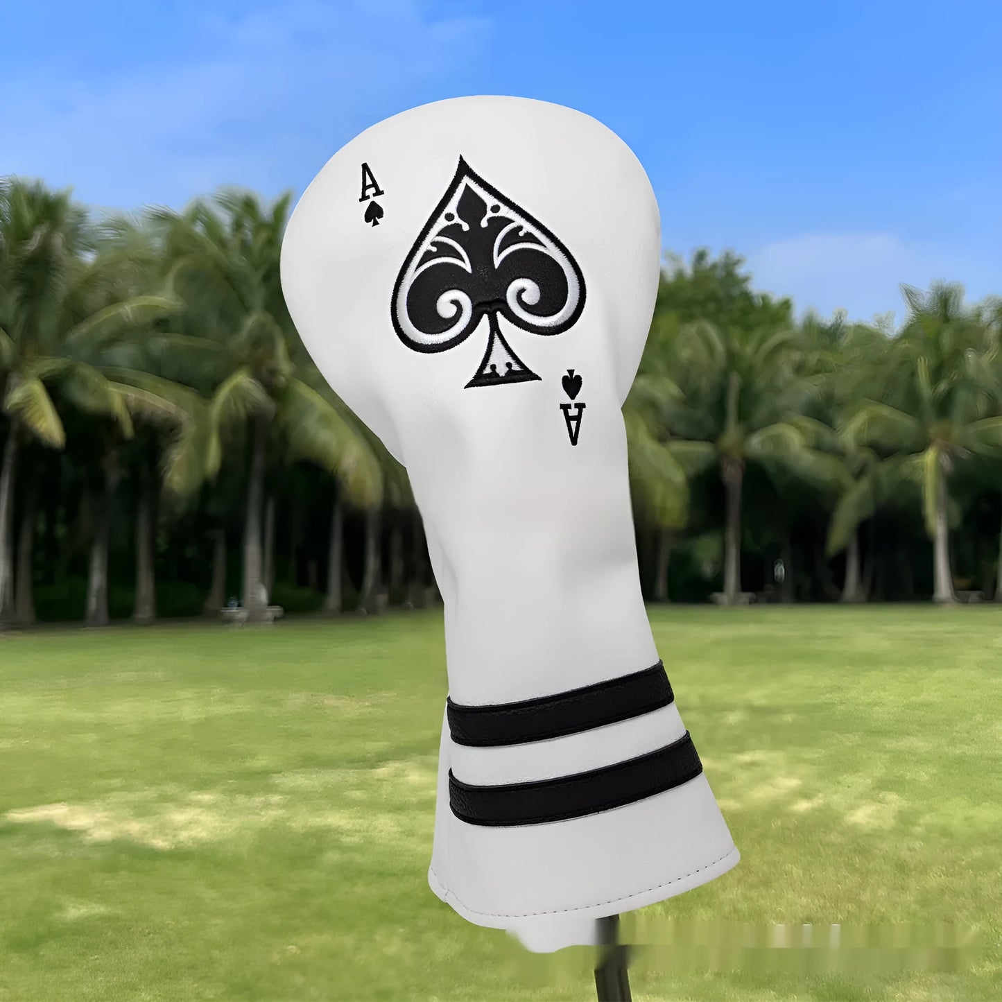 PU golf putter sleeve protection cover accessory shown in available colour options