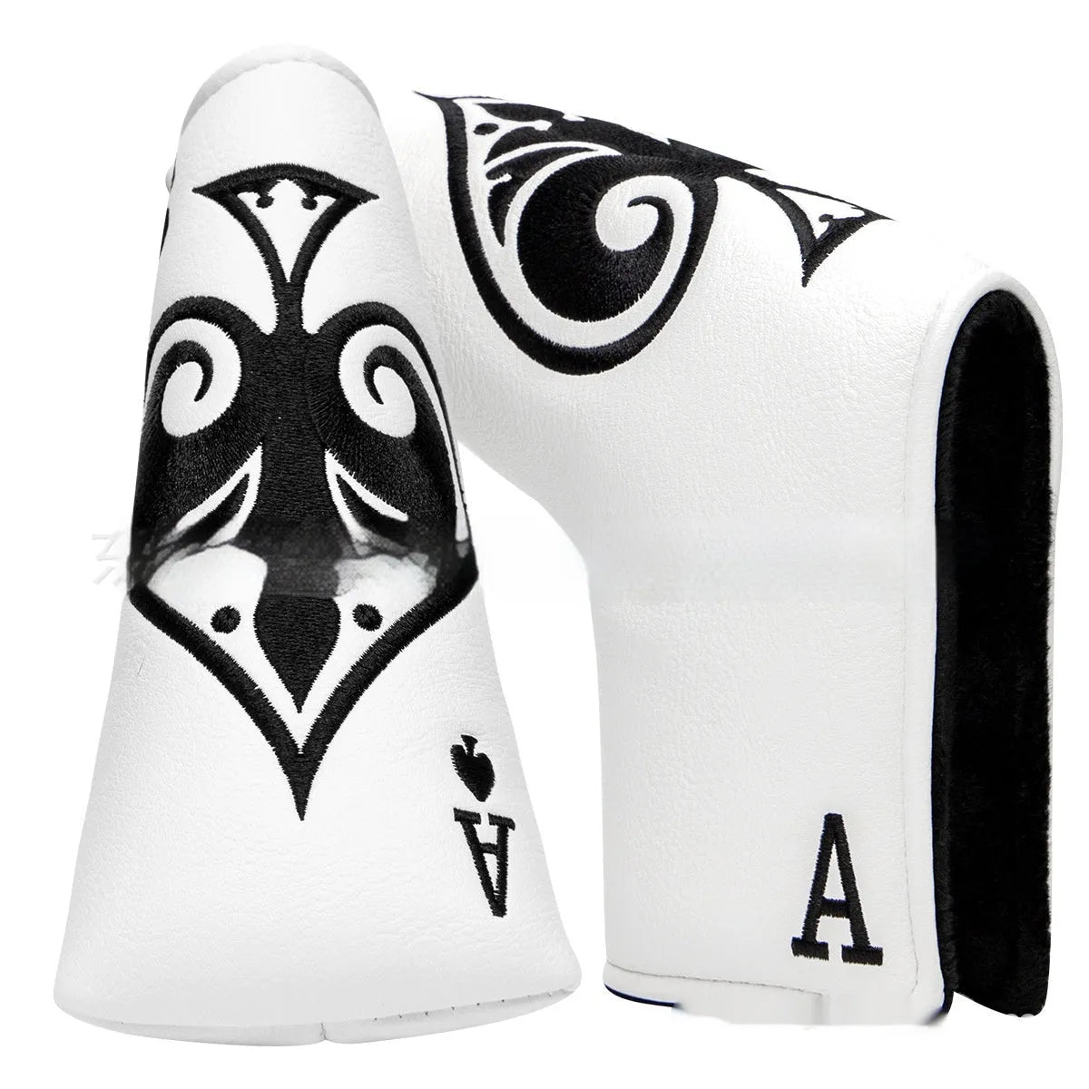 PU golf putter sleeve protection cover accessory shown in available colour options