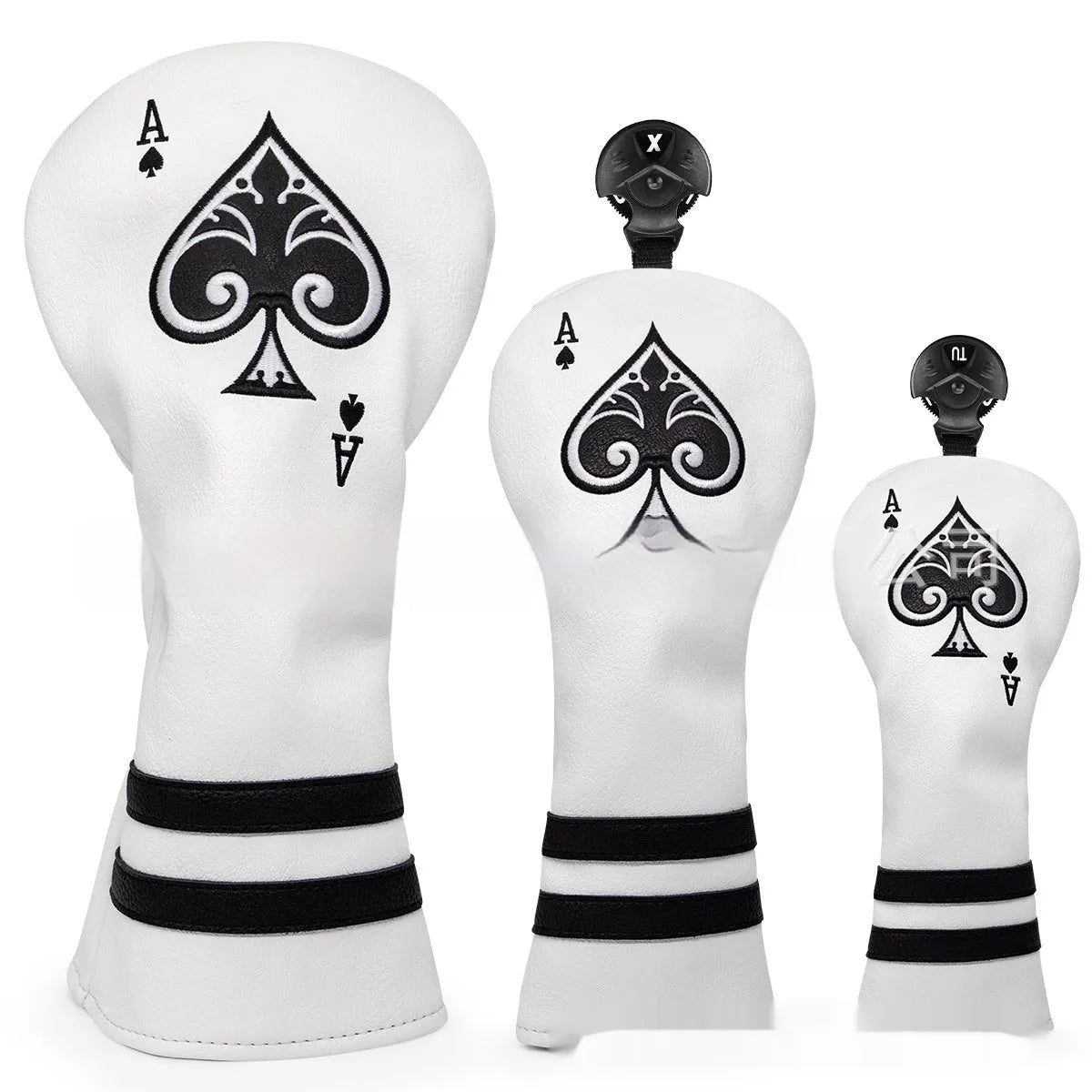 PU golf putter sleeve protection cover accessory shown in available colour options